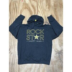 Rockstar Energy Hoodie Sweatshirt Pullover Men M Black Knit @GQ